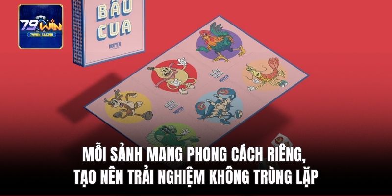 Mỗi sảnh mang phong cách riêng