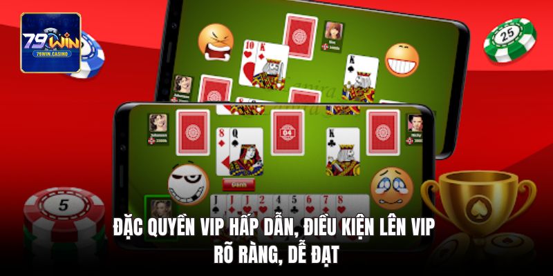 Đặc quyền VIP hấp dẫn, điều kiện lên VIP rõ ràng, dễ đạt